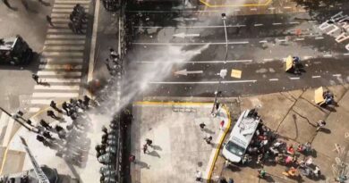 Marcha de la CGT en el Congreso: bombas molotov, gas pimienta y violentos incidentes