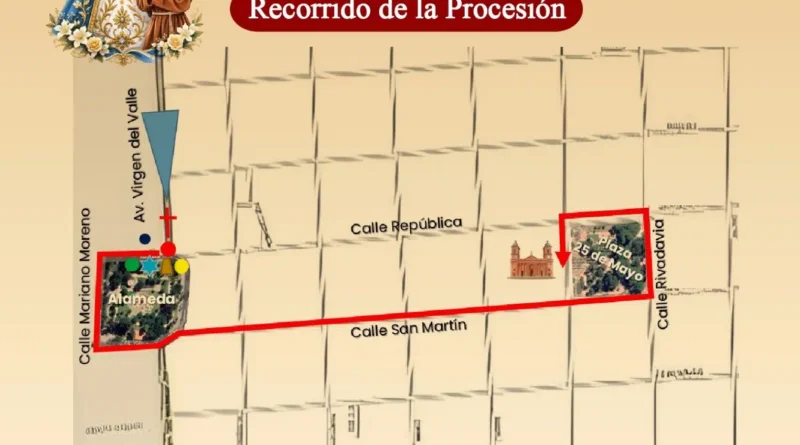 Catamarca vivirá este domingo la Solemne Procesión de la Virgen del Valle