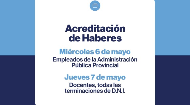 Cronograma de pago de abril para la administración pública y docentes