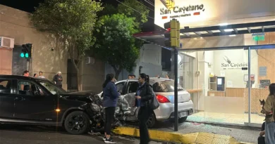 Violento choque en pleno centro