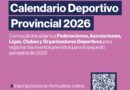 Convocatoria abierta para el Calendario Deportivo Provincial 2026