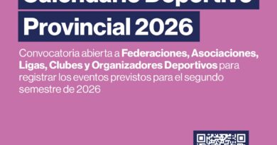 Convocatoria abierta para el Calendario Deportivo Provincial 2026